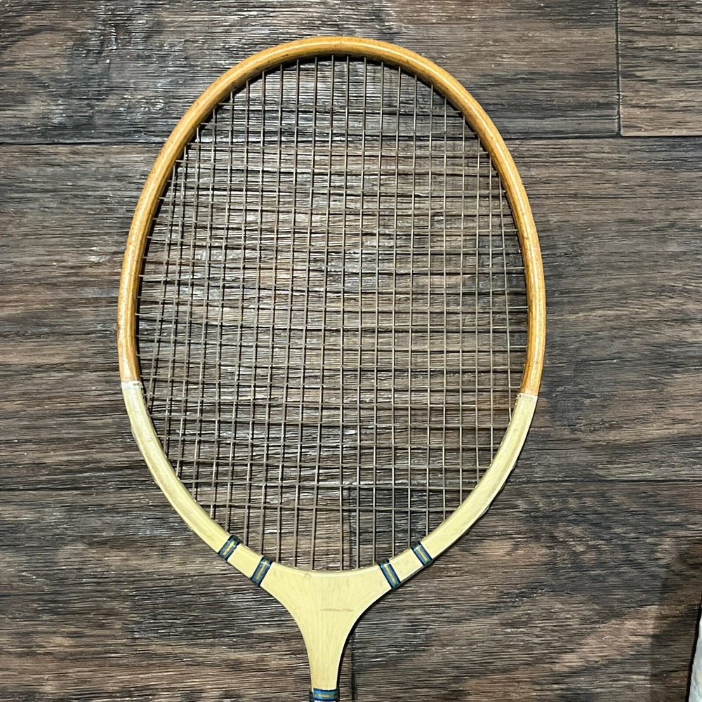 Three Vintage Wood Badminton Rackets & Press Frames All Pro Classic Campbell 33 - Picture 7 of 16
